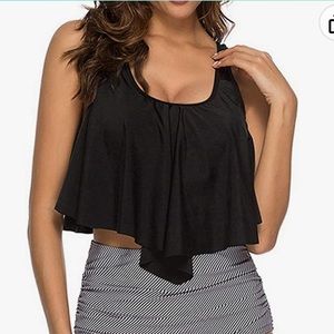 NWT Flounce Swim Top